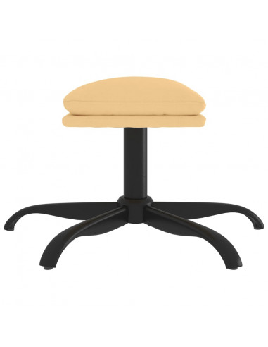 Sgabello Crema 60x60x36 cm in Microfibra