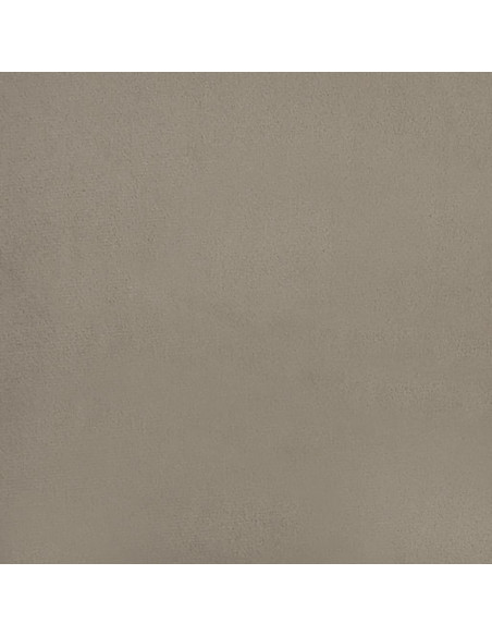 Poggiapiedi Grigio Chiaro 60x60x36 cm in Velluto