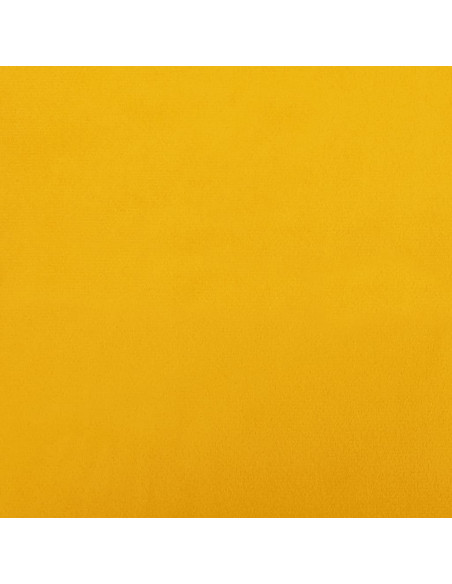Poggiapiedi Giallo Senape 60x60x36 cm in Velluto