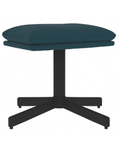 Poggiapiedi Blu 60x60x36 cm in Velluto 2