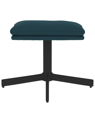 Poggiapiedi Blu 60x60x36 cm in Velluto