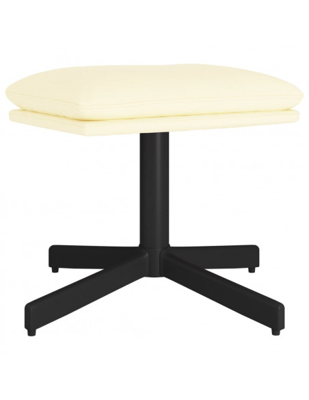 Poggiapiedi Crema 60x60x36 cm in Similpelle
