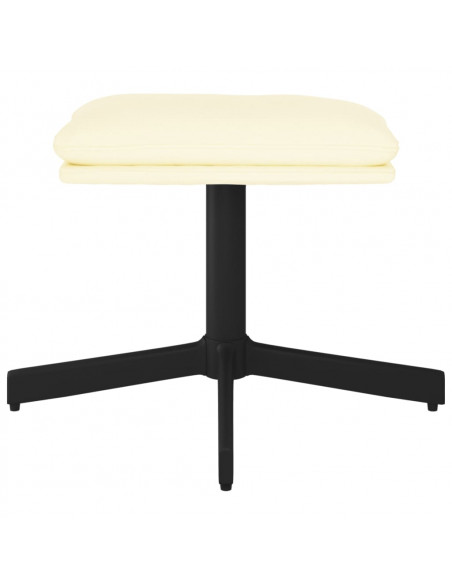 Poggiapiedi Crema 60x60x36 cm in Similpelle