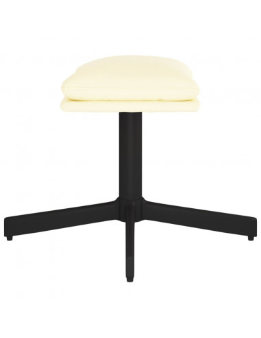 Poggiapiedi Crema 60x60x36 cm in Similpelle