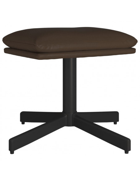 Poggiapiedi Marrone 60x60x36 cm in Similpelle