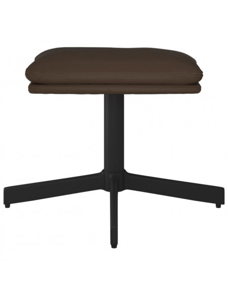 Poggiapiedi Marrone 60x60x36 cm in Similpelle