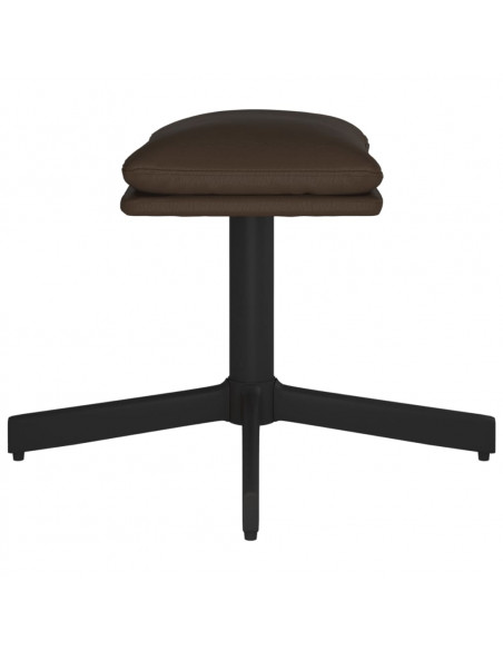 Poggiapiedi Marrone 60x60x36 cm in Similpelle