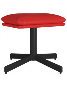 Poggiapiedi Rosso Vino 60x60x36 cm in Similpelle 2