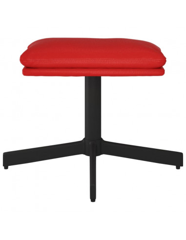 Poggiapiedi Rosso Vino 60x60x36 cm in Similpelle