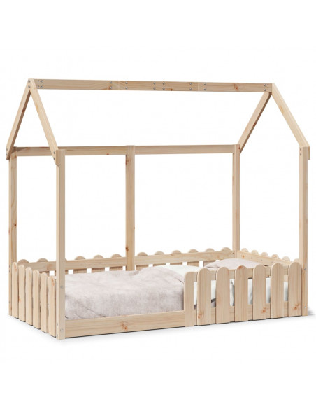 Giroletto Casetta per Bambini 80x160 cm Legno Massello di Pino