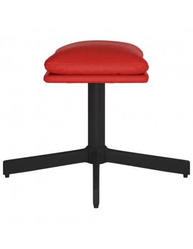 Poggiapiedi Rosso Vino 60x60x36 cm in Similpelle