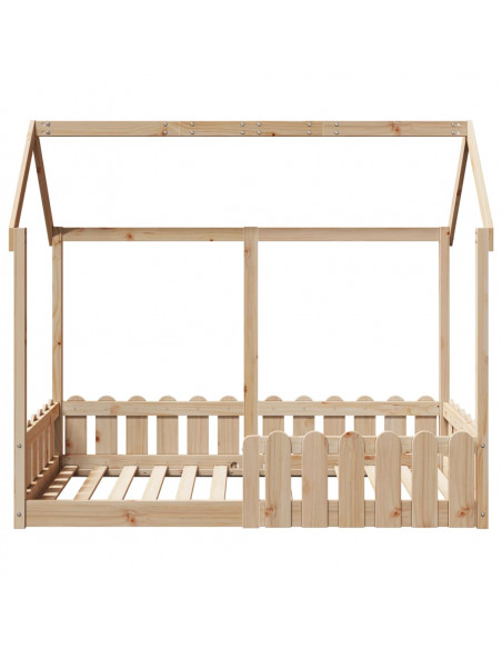 Giroletto Casetta per Bambini 80x160 cm Legno Massello di Pino