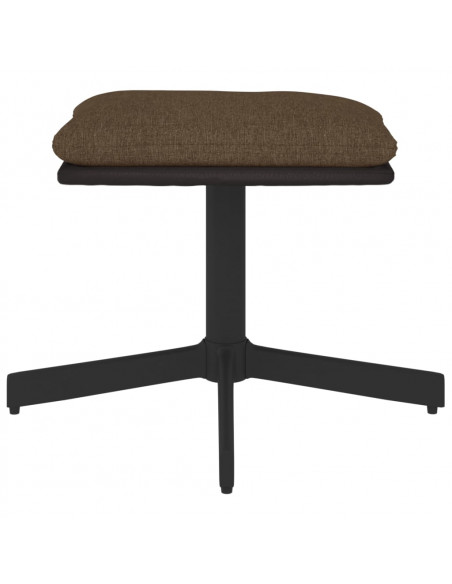 Poggiapiedi Marrone 60x60x36 cm in Tessuto e Similpelle