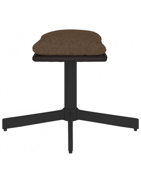 Poggiapiedi Marrone 60x60x36 cm in Tessuto e Similpelle