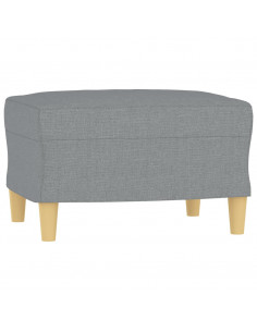 Poggiapiedi Grigio Chiaro 60x50x41 cm in Tessuto 2