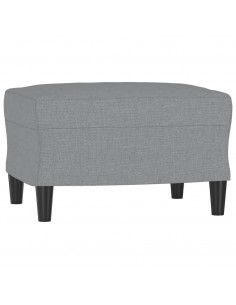 Poggiapiedi Grigio Chiaro 60x50x41 cm in Tessuto 2