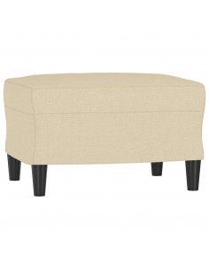 Poggiapiedi Crema 60x50x41 cm in Tessuto 2