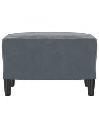 Poggiapiedi Grigio Scuro 60x50x41 cm in Velluto