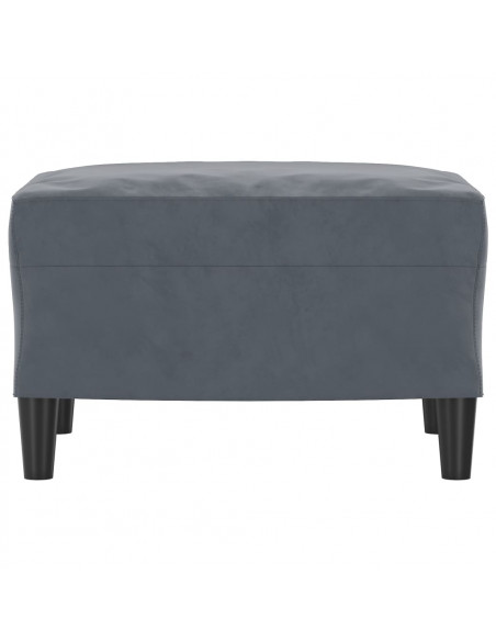 Poggiapiedi Grigio Scuro 60x50x41 cm in Velluto