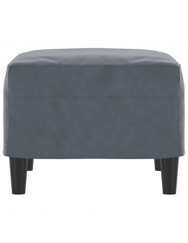 Poggiapiedi Grigio Scuro 60x50x41 cm in Velluto