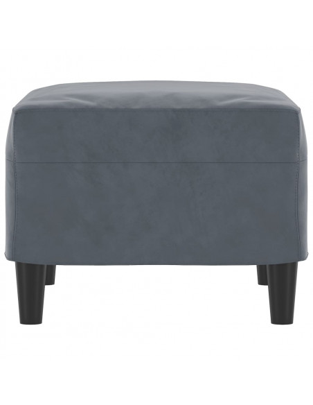 Poggiapiedi Grigio Scuro 60x50x41 cm in Velluto