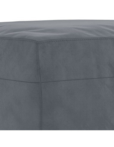 Poggiapiedi Grigio Scuro 60x50x41 cm in Velluto