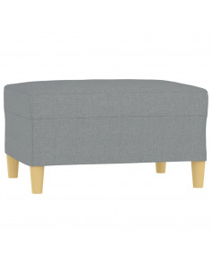 Poggiapiedi Grigio Chiaro 70x55x41 cm in Tessuto 2