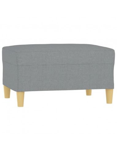 Poggiapiedi Grigio Chiaro 70x55x41 cm in Tessuto