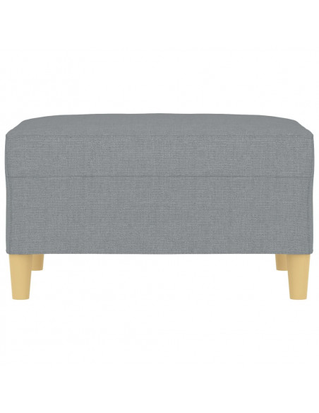 Poggiapiedi Grigio Chiaro 70x55x41 cm in Tessuto