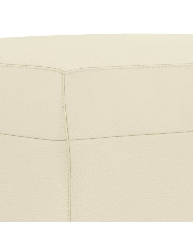 Poggiapiedi Crema 60x50x41 cm in Similpelle