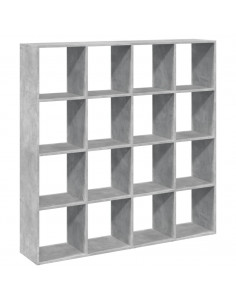 Libreria Grigio Cemento 137,5x29x137,5 cm in Legno Multistrato 2