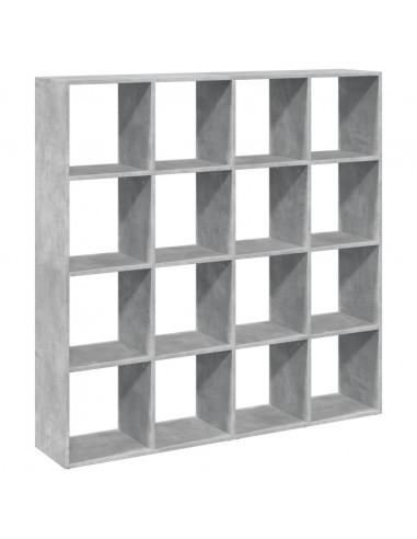 Libreria Grigio Cemento 137,5x29x137,5 cm in Legno Multistrato