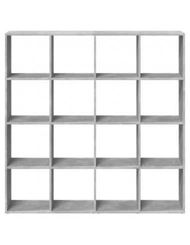 Libreria Grigio Cemento 137,5x29x137,5 cm in Legno Multistrato