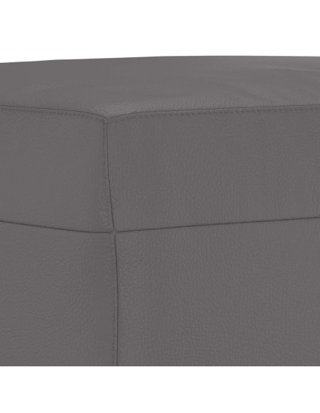Poggiapiedi Grigio 60x50x41 cm in Similpelle