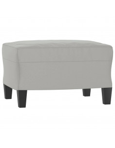 Poggiapiedi Grigio Chiaro 60x50x41 cm in Tessuto Microfibra 2