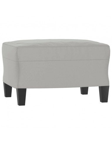 Poggiapiedi Grigio Chiaro 60x50x41 cm in Tessuto Microfibra