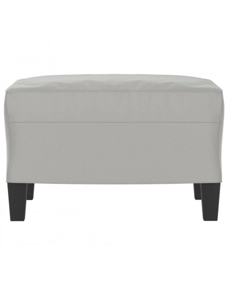 Poggiapiedi Grigio Chiaro 60x50x41 cm in Tessuto Microfibra