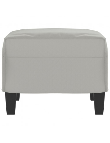 Poggiapiedi Grigio Chiaro 60x50x41 cm in Tessuto Microfibra