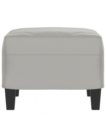 Poggiapiedi Grigio Chiaro 60x50x41 cm in Tessuto Microfibra