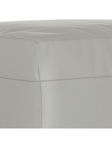 Poggiapiedi Grigio Chiaro 60x50x41 cm in Tessuto Microfibra