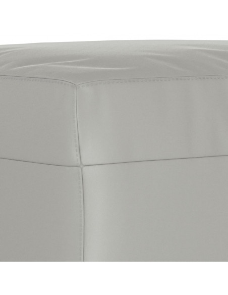 Poggiapiedi Grigio Chiaro 60x50x41 cm in Tessuto Microfibra
