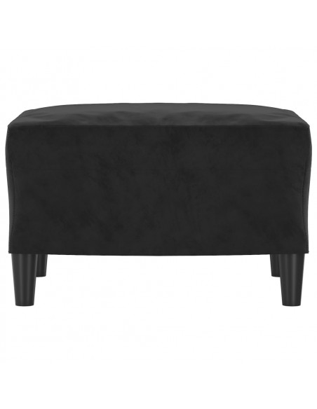 Poggiapiedi Nero 60x50x41 cm in Velluto