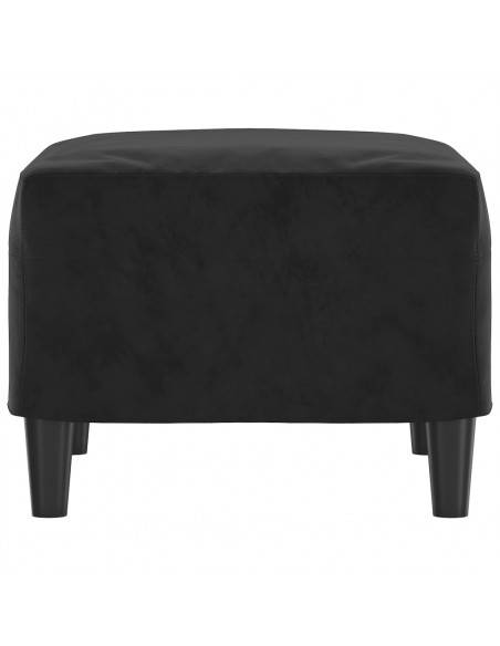 Poggiapiedi Nero 60x50x41 cm in Velluto