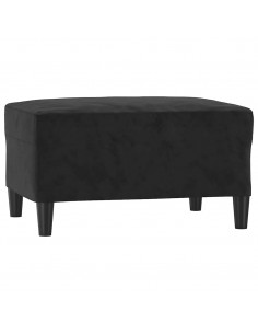 Poggiapiedi Nero 70x55x41 cm in Velluto 2