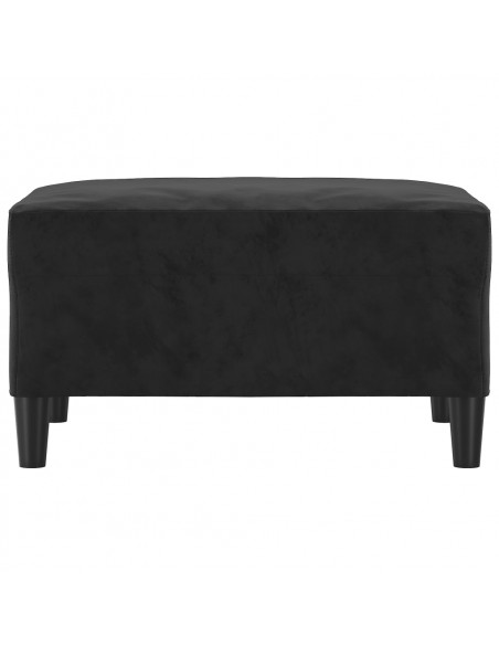 Poggiapiedi Nero 70x55x41 cm in Velluto