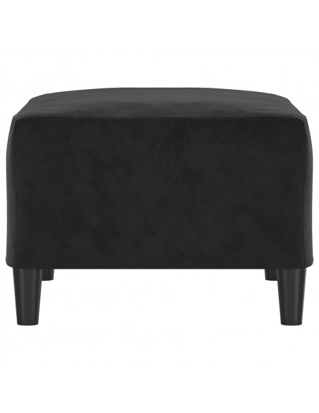 Poggiapiedi Nero 70x55x41 cm in Velluto