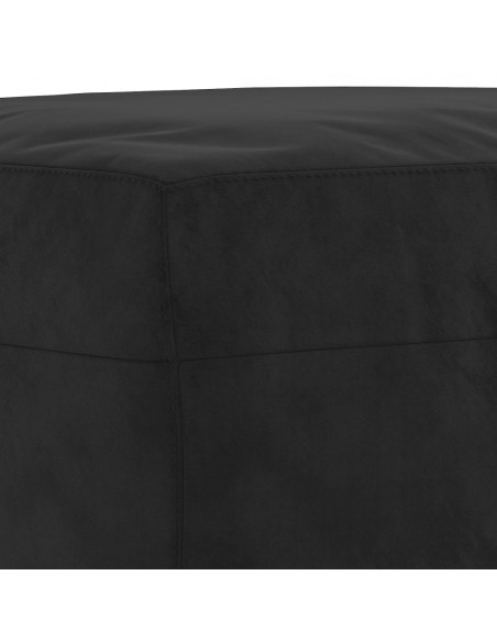 Poggiapiedi Nero 70x55x41 cm in Velluto