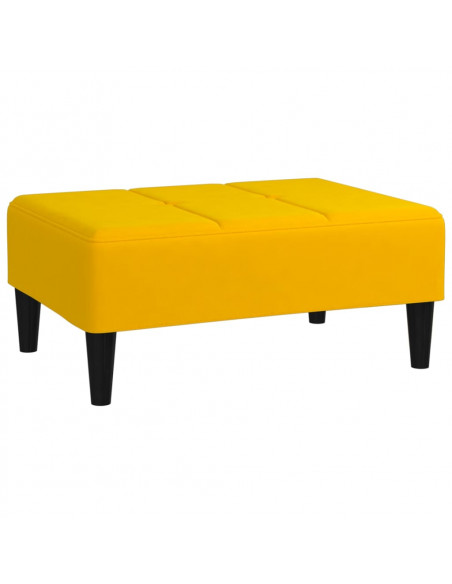 Poggiapiedi Giallo 78x56x32 cm in Velluto