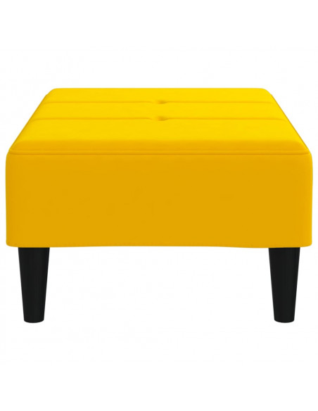 Poggiapiedi Giallo 78x56x32 cm in Velluto