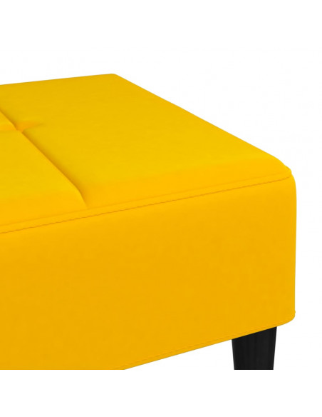 Poggiapiedi Giallo 78x56x32 cm in Velluto